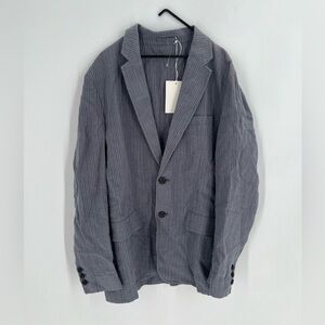 Cos Men’s Unstructured Linen Flax Pinstripe Blazer